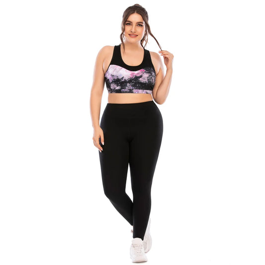 Plus Size Sport Top & Leggings Active Set