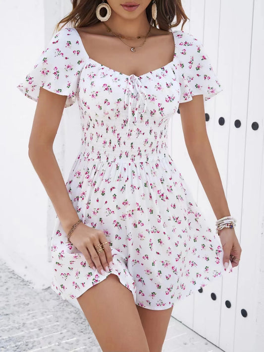 Butterfly Sleeve Floral Mini Dress