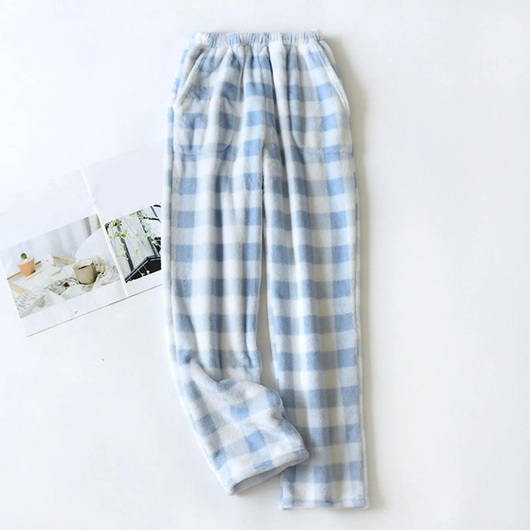 Plush Plaid Pajama Pants