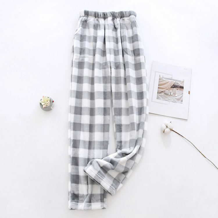 Plush Plaid Pajama Pants