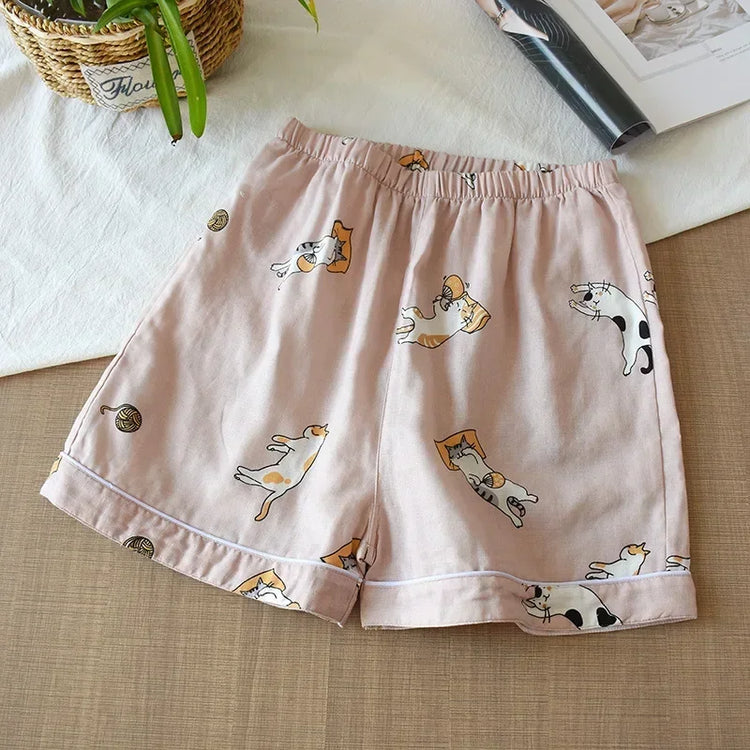 Cotton Printed Pajama Shorts