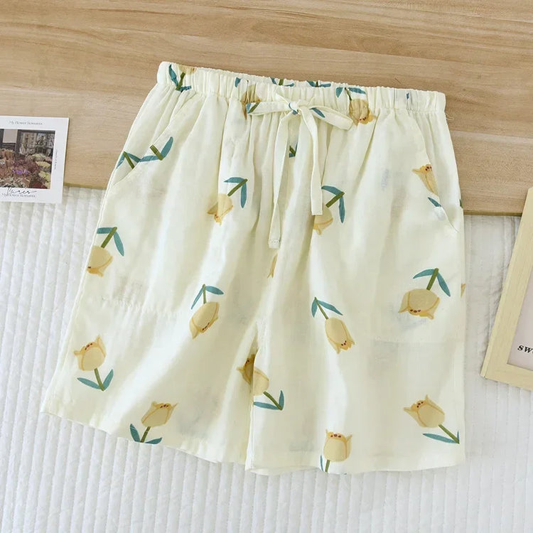 Cotton Printed Pajama Shorts