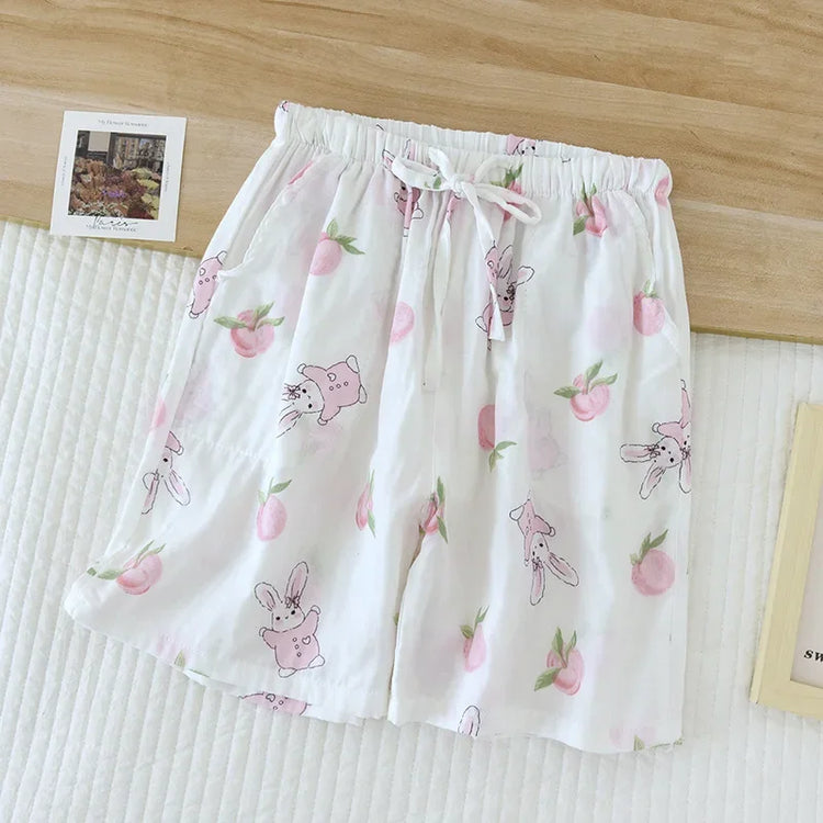 Cotton Printed Pajama Shorts