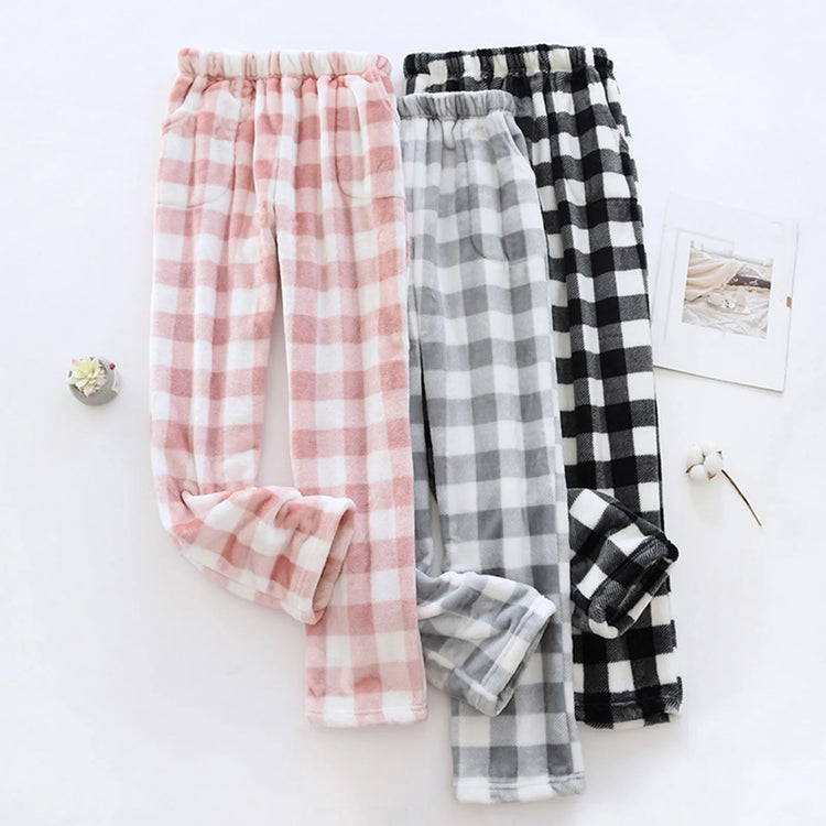 Plush Plaid Pajama Pants