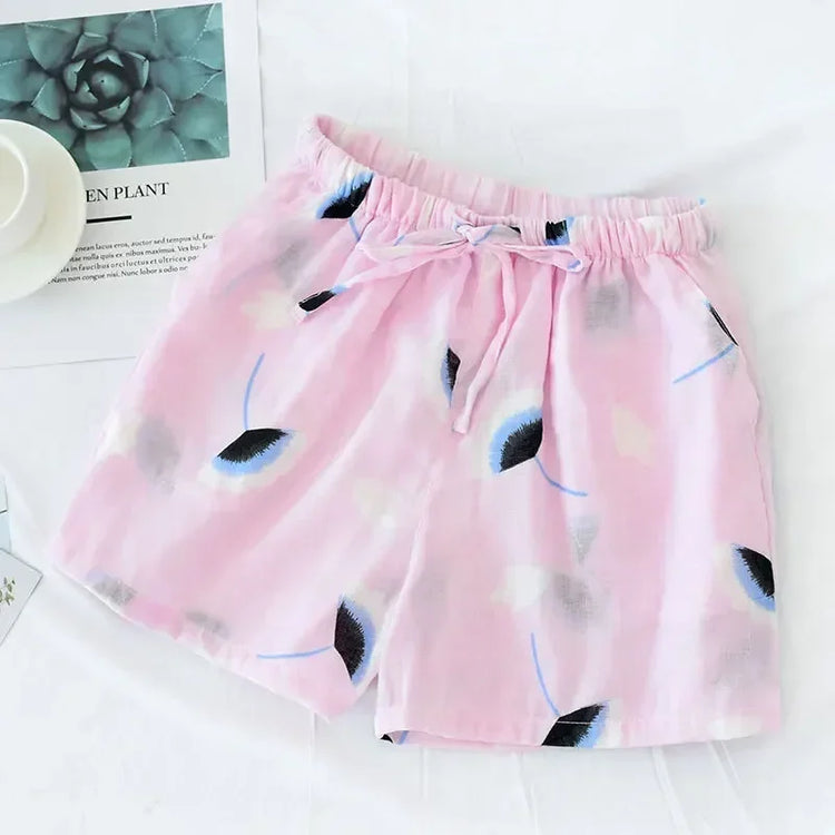 Cotton Printed Pajama Shorts