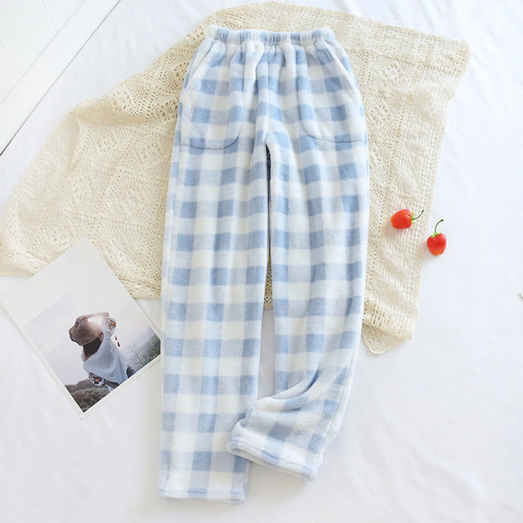 Plush Plaid Pajama Pants