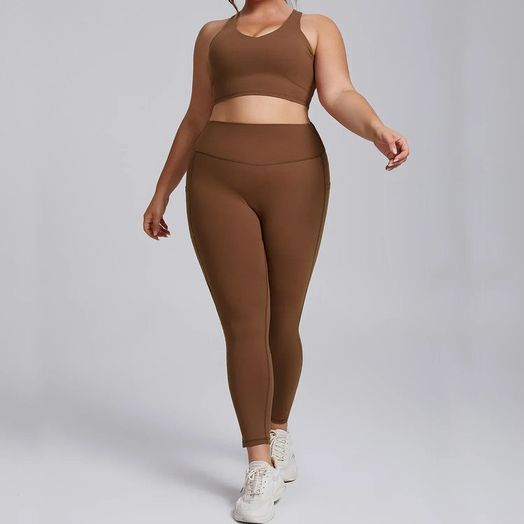 Plus Size Active Top & Leggings Set