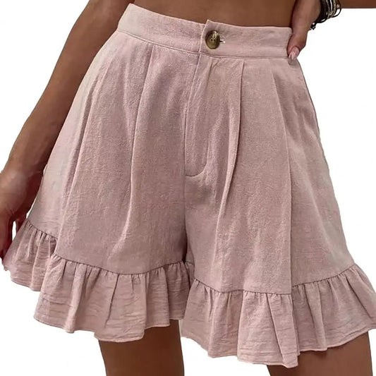 Solid Chic Casual Shorts