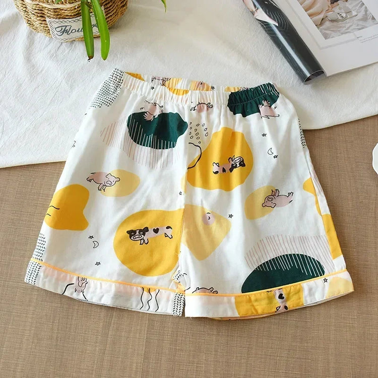 Cotton Printed Pajama Shorts