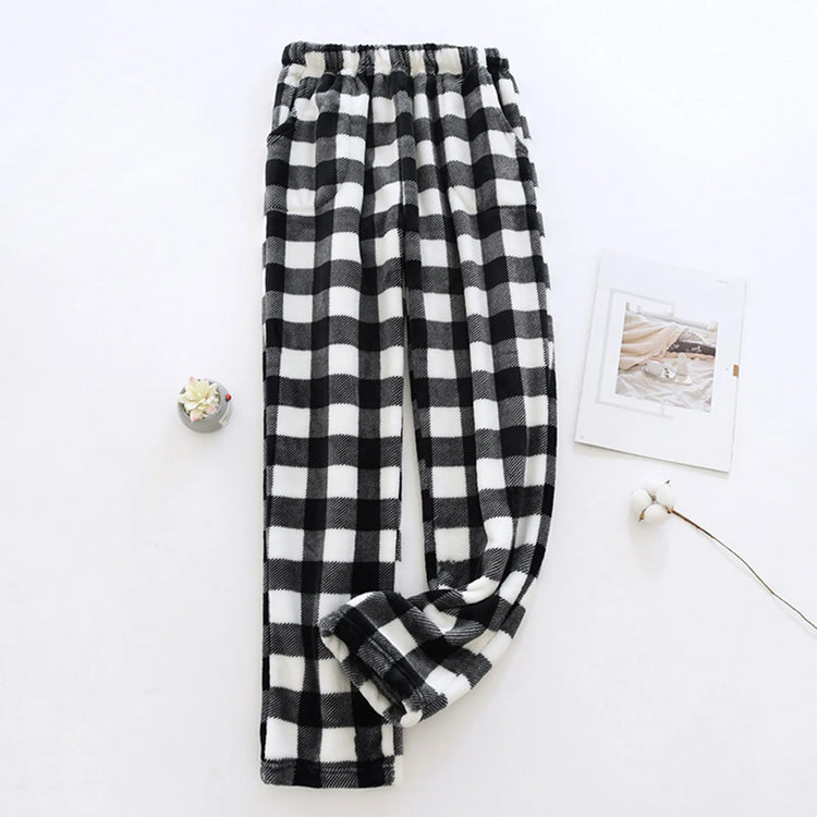 Plush Plaid Pajama Pants