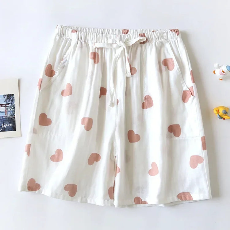 Cotton Printed Pajama Shorts