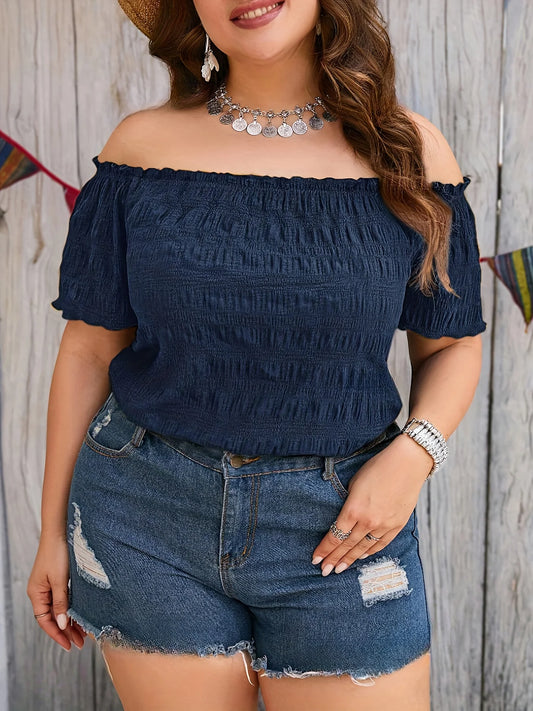 Plus Size Off The Shoulder Top