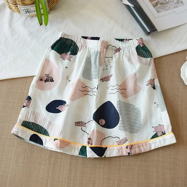 Cotton Printed Pajama Shorts