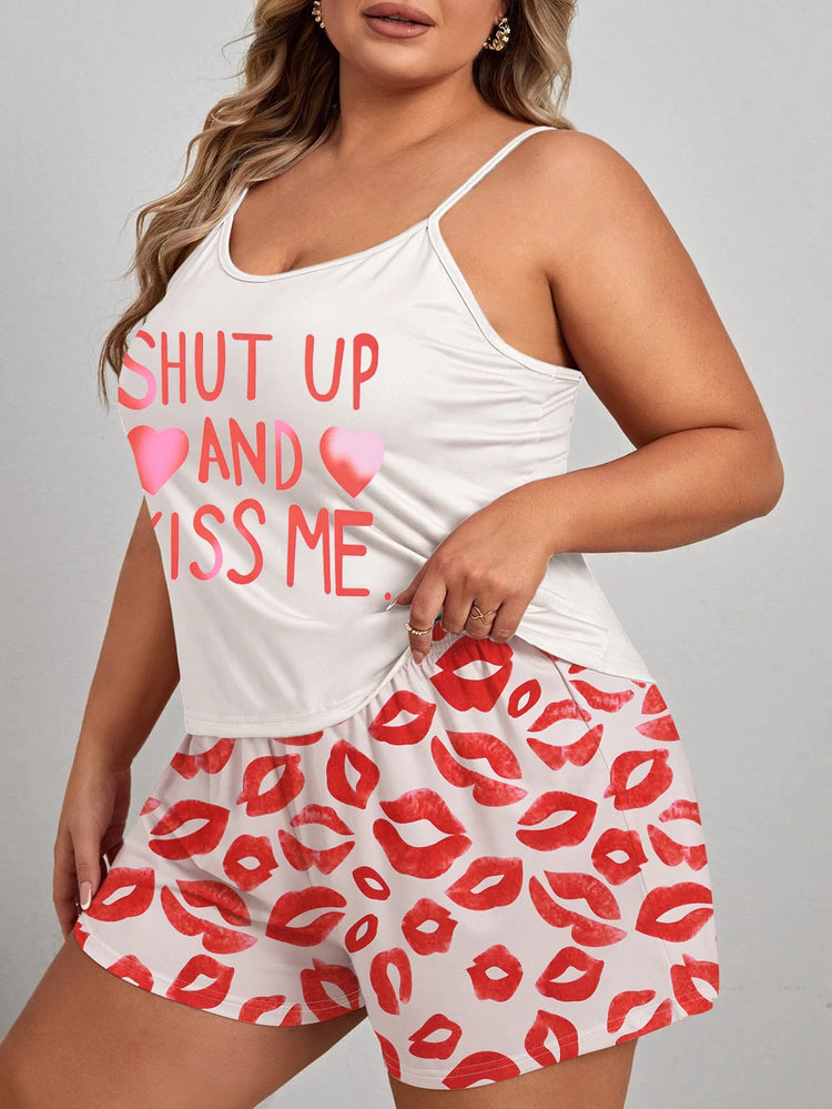 Plus Size Shut Up & Kiss Me Pajama Set