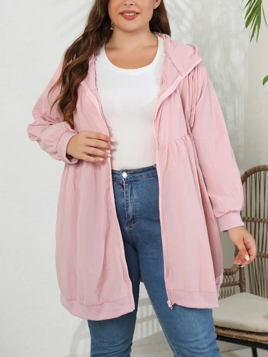 Plus Size Casual Long Jacket