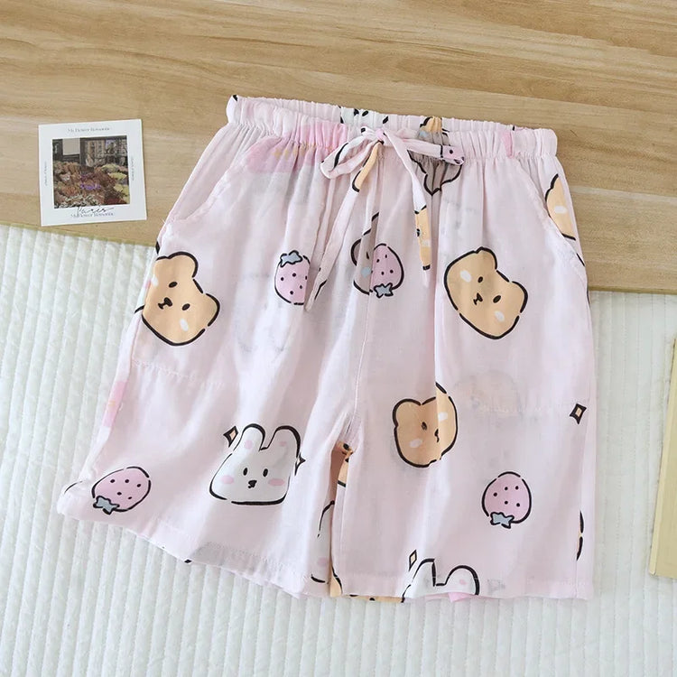 Cotton Printed Pajama Shorts