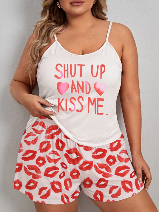 Plus Size Shut Up & Kiss Me Pajama Set