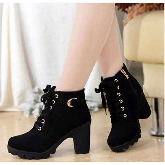 Quality Lace-up Ankle Boots