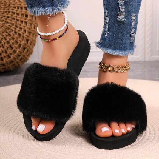 Fur Lined Slides