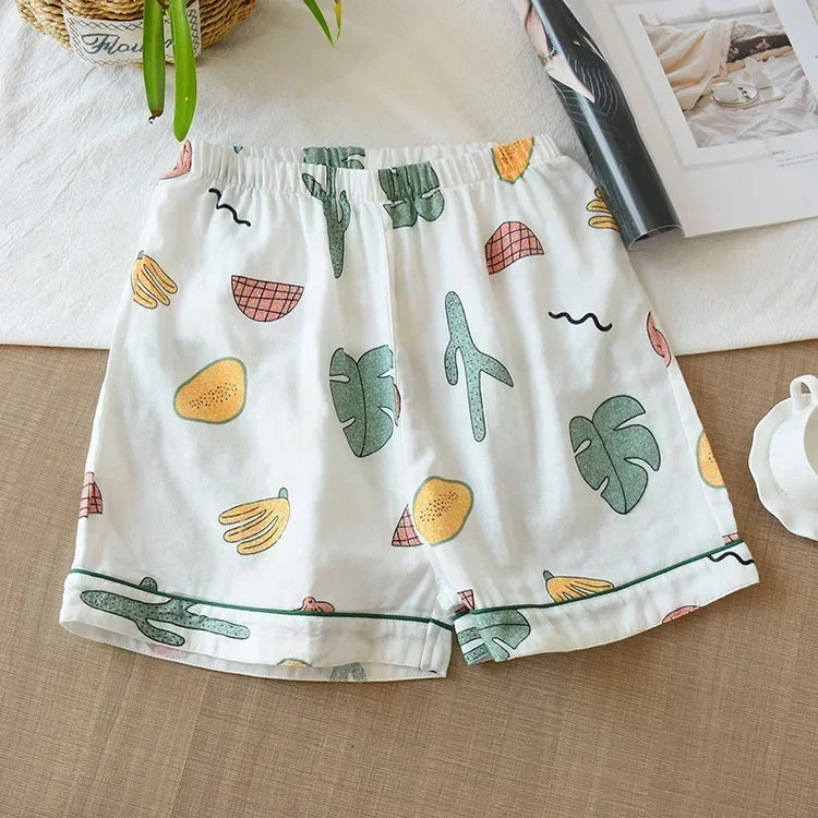 Cotton Printed Pajama Shorts