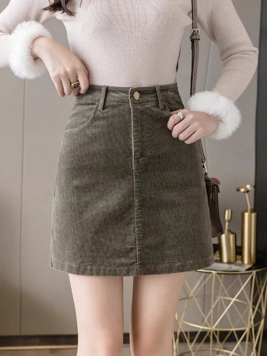 Corduroy Mini Skirt