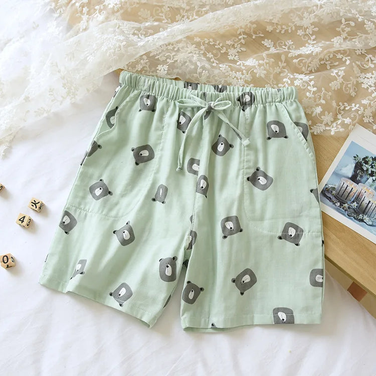 Cotton Printed Pajama Shorts