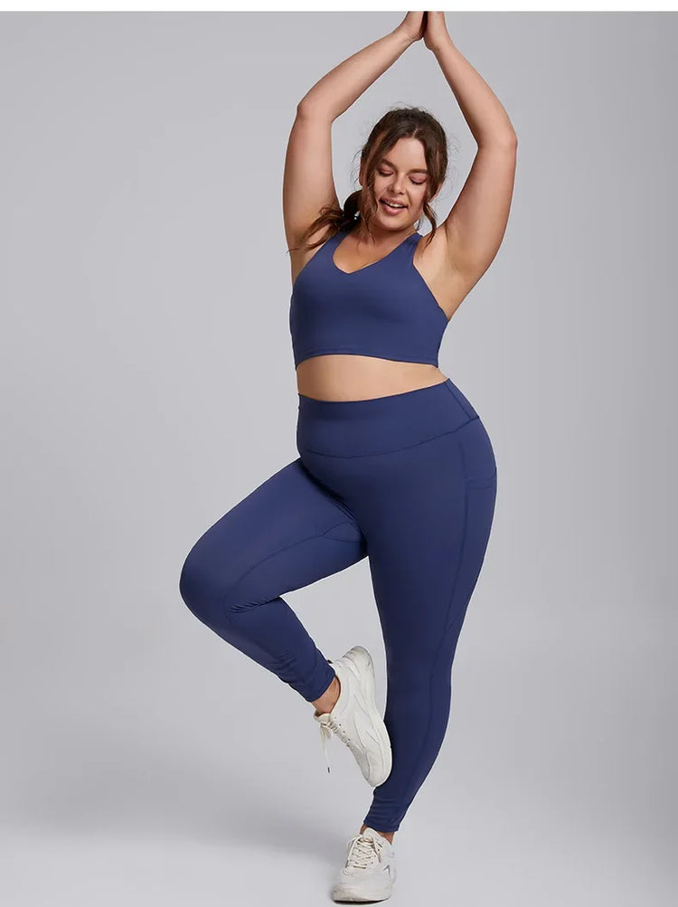 Plus Size Active Top & Leggings Set