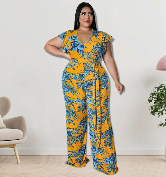 Plus Size Short Sleeve Print Bodysuit